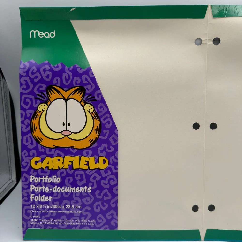 Vintage Mead Garfield Virtual Dog Ate My Homework 2 Pocket Folder Jim Davis